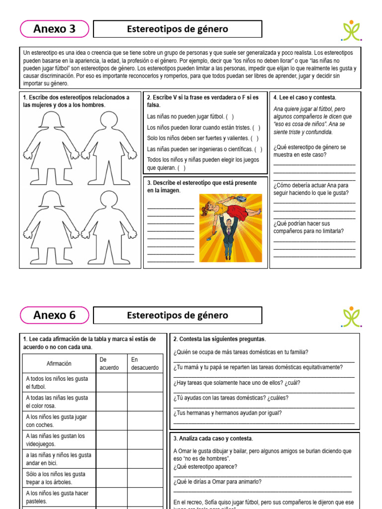 Estereotipos de género en la infancia | PDF | Estereotipos | Rol de género