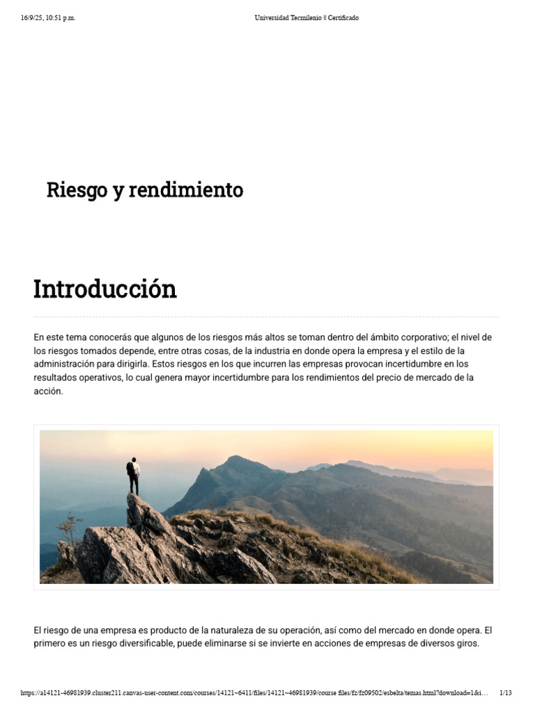 Riesgo y rendimiento en inversiones | PDF | Modelo de fijación de ...