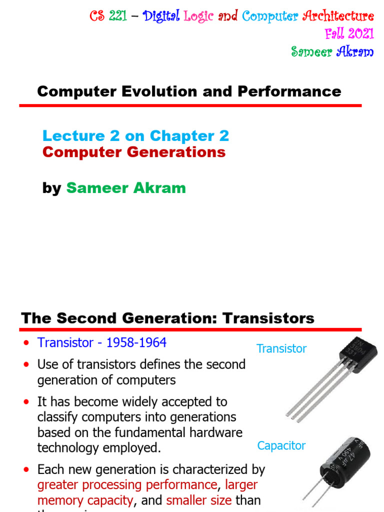 Ch2 Lec2 - Computer Generations - Sameer Akram | PDF | Central ...