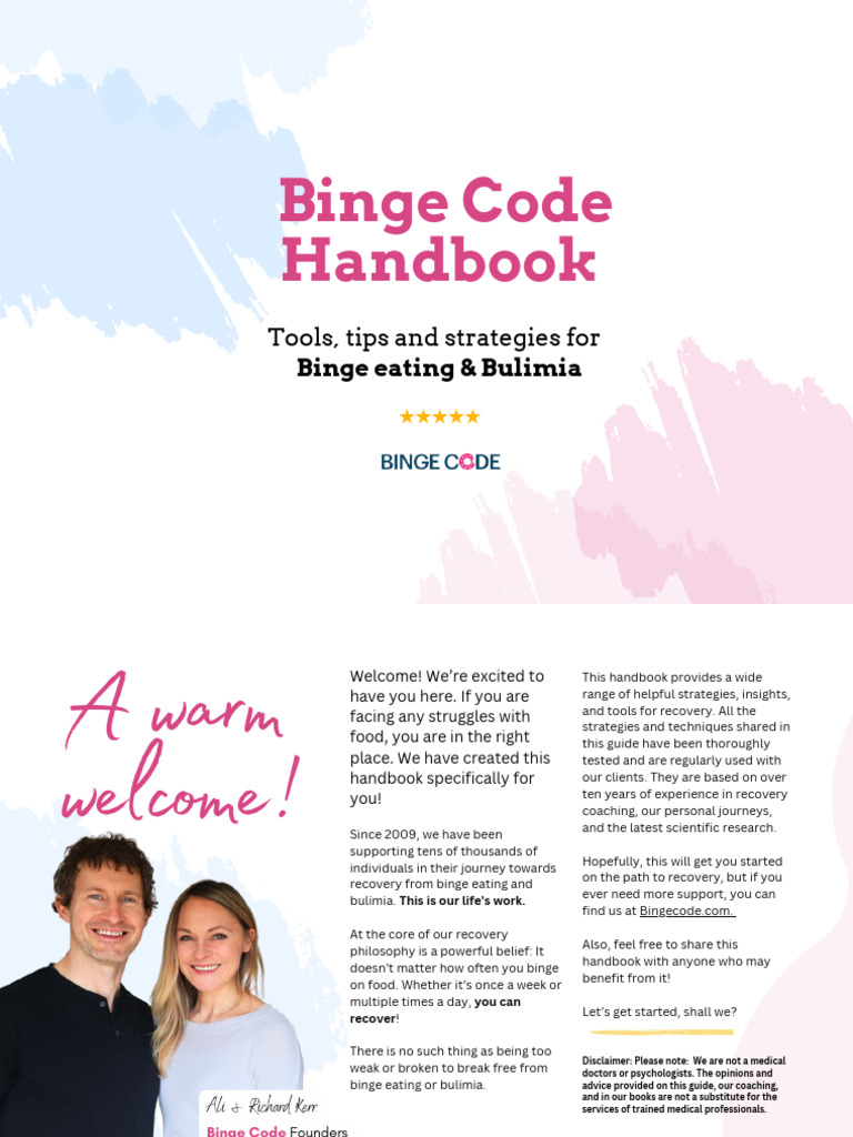 Binge Code: Recovery Handbook | PDF | Eating | Eating Disorder