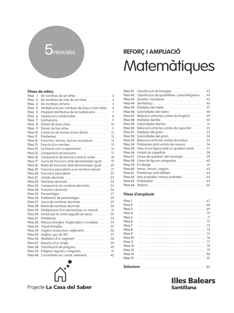 Refor I Ampliaci 5 Primaria Matematiques PDF