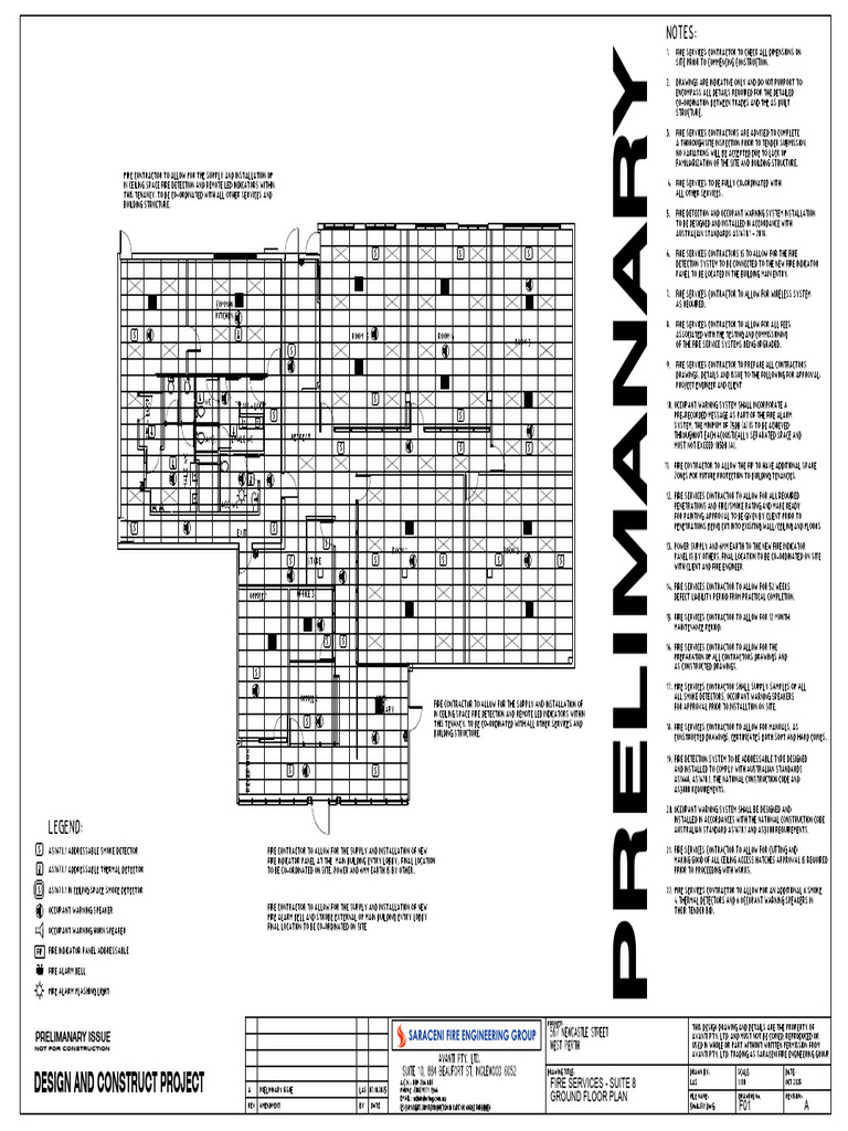 Fire Services Ground Floor Plan F01 | PDF