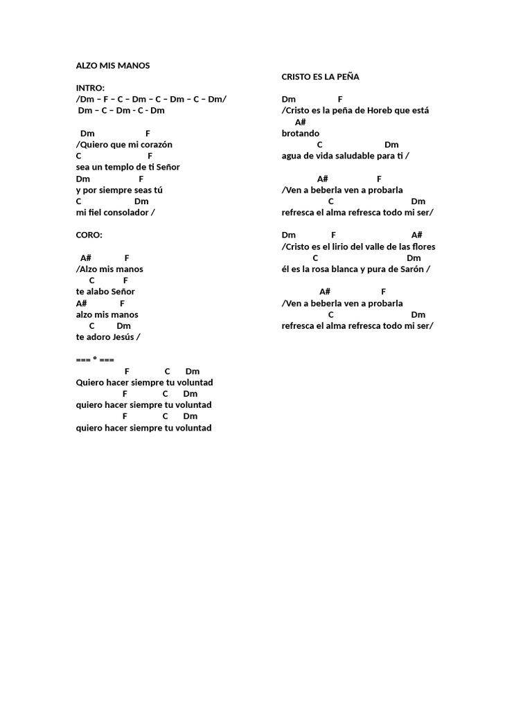 Alzo Mis Manos | PDF