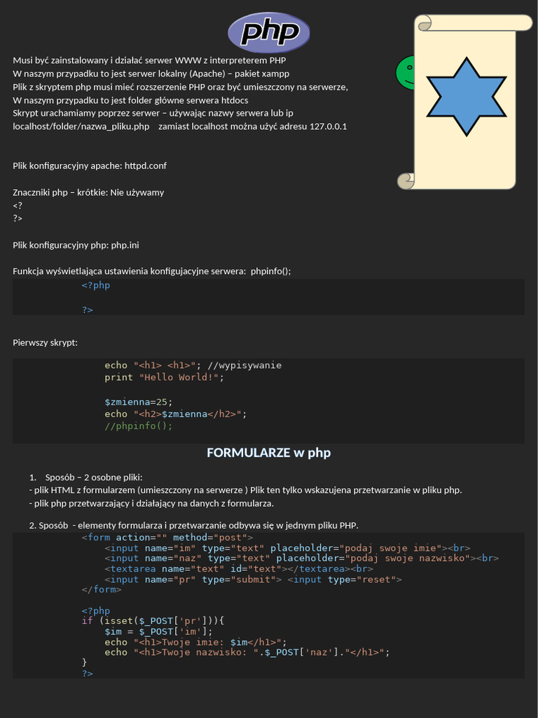 Formularze W PHP: Echo Print | PDF