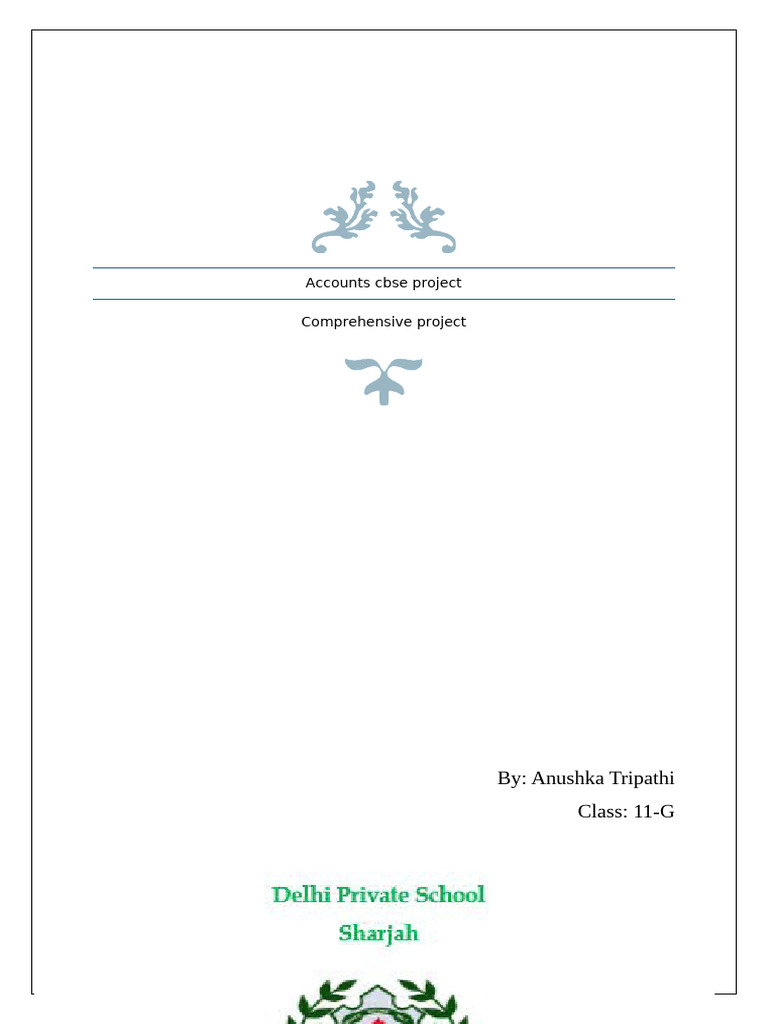 CBSE Class 11 Accounts Project Guide | PDF | Debits And Credits | Banking