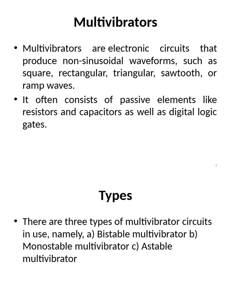 Understanding Multivibrators and IC 555 | PDF | Electricity ...