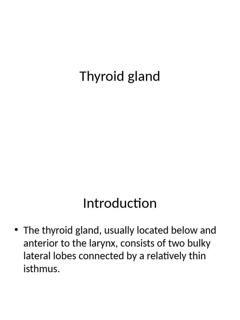 Overview of Thyroid Gland Disorders | PDF | Thyroid | Hypothyroidism