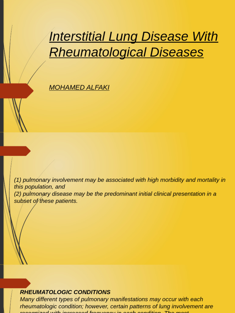 Interstitial Lung Disease in Rheumatology | PDF | Lung | Medicine