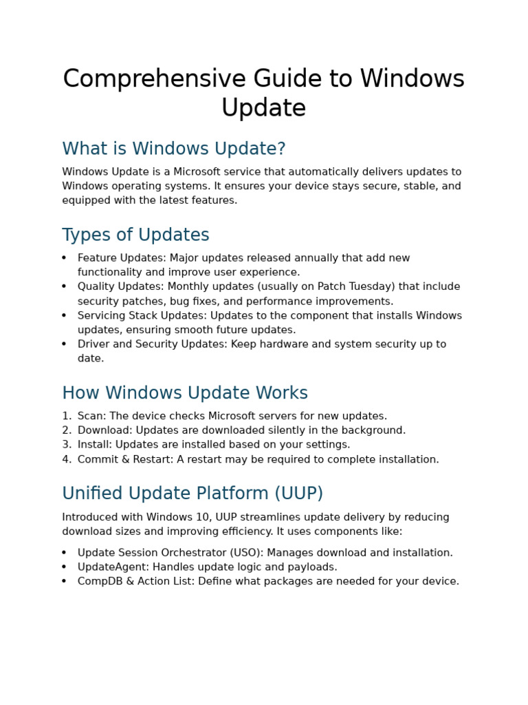 Essential Windows Update Guide | PDF