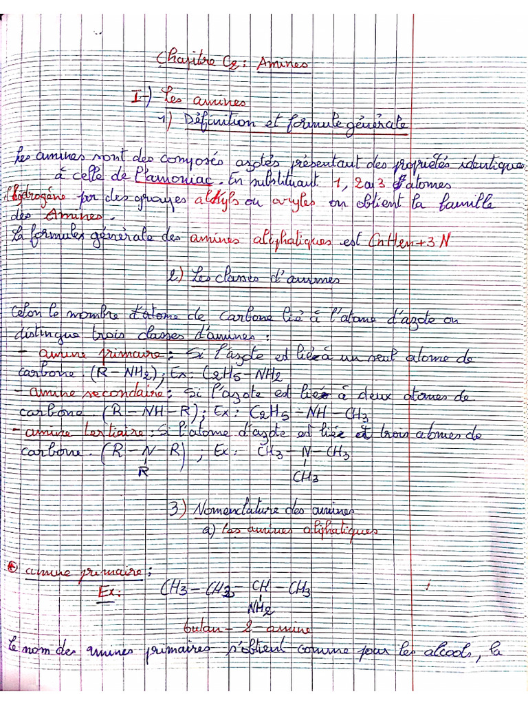 C2 - Les Amines ? | PDF