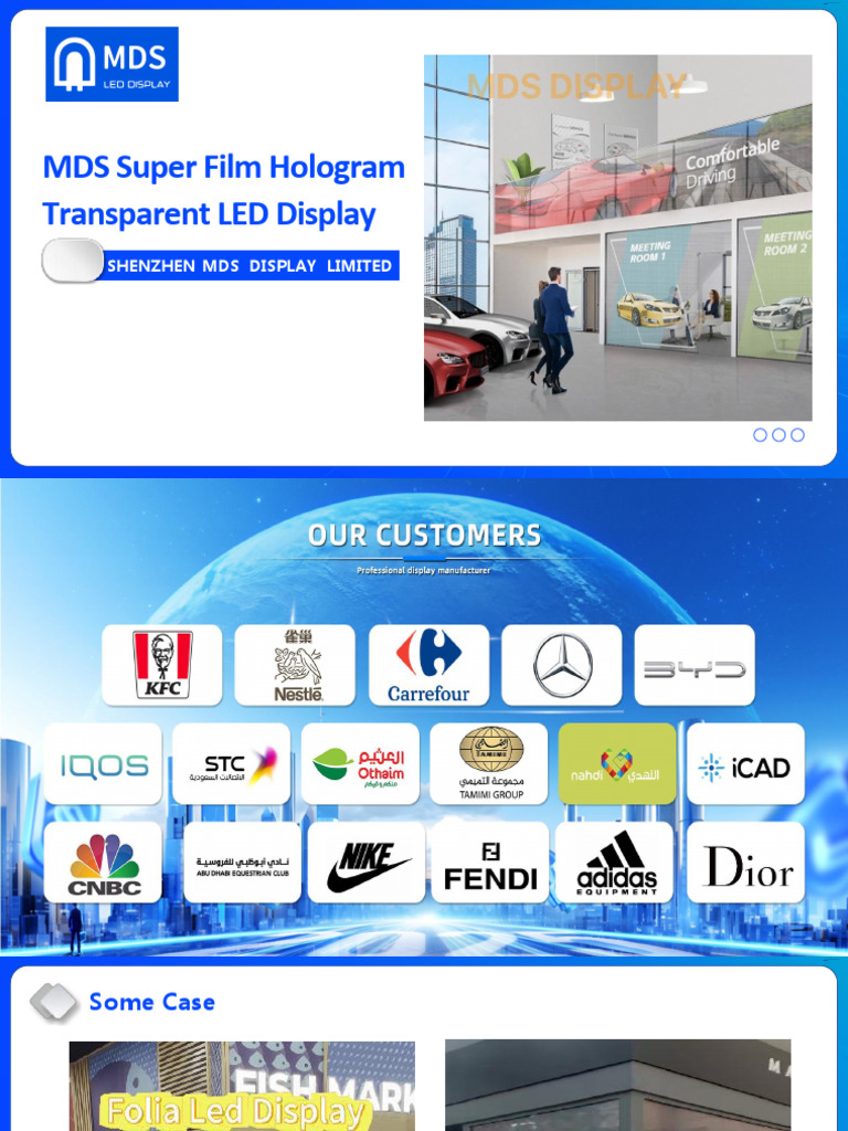 MDS Super Film Hologram Transparent LED Display | PDF | Computer ...
