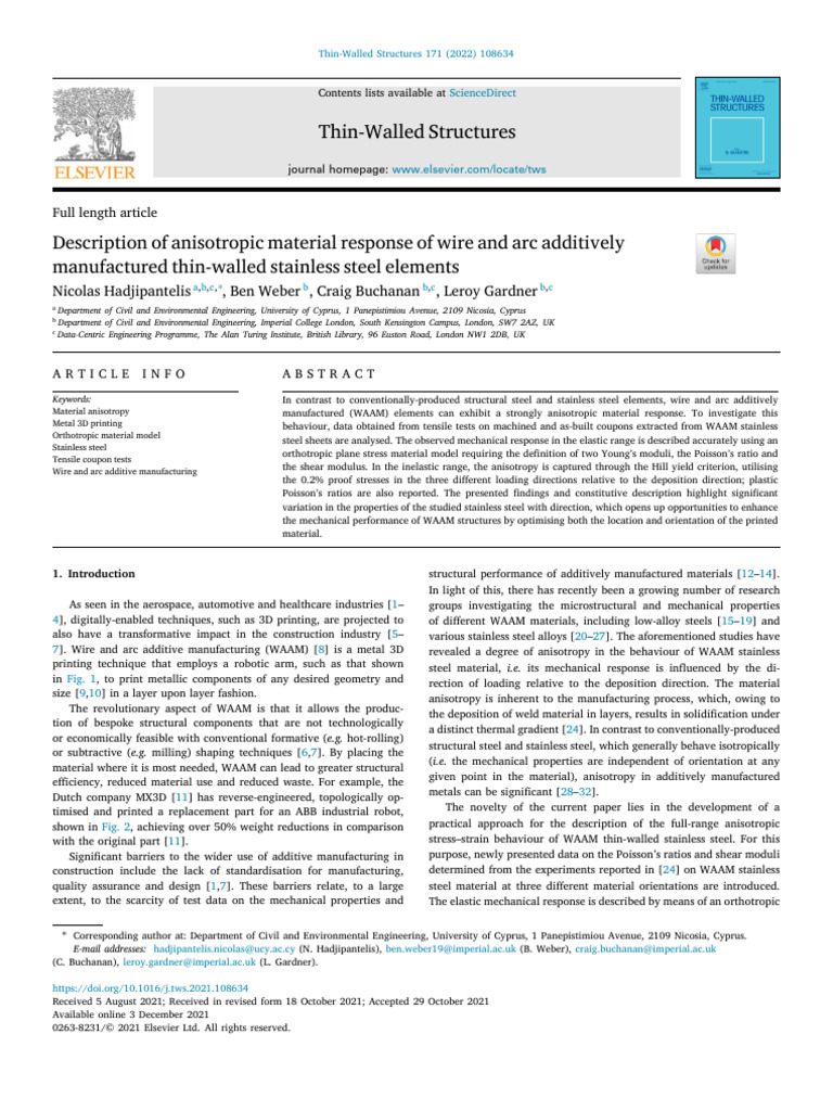 Description of Anisotropic | PDF | Young's Modulus | Deformation ...