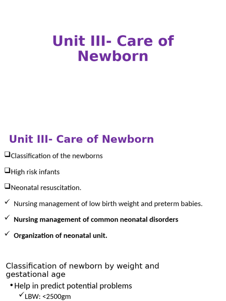 Newborn Care: High-Risk Management Guide | PDF | Congenital Heart ...