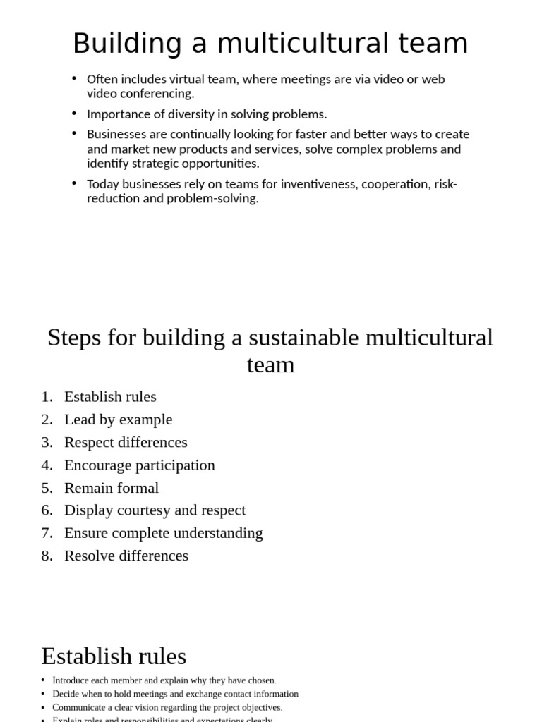 Building Effective Multicultural Teams | PDF | Human Communication ...