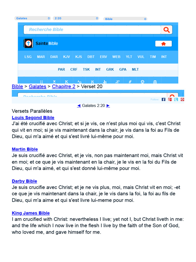Christ vit en moi par la foi | PDF | Jésus | Épître aux Galates