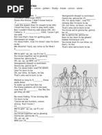 Golden Lyrics Sheet with Pronunciation | PDF | Song Structure | Popular ...
