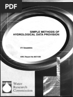 Design Stormflow for Southern Africa | PDF | Surface Runoff | Rain