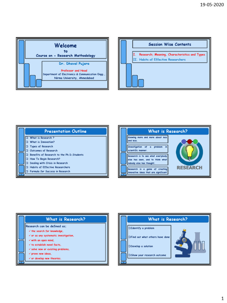 Research Methodology Course Overview | PDF | Innovation | Knowledge