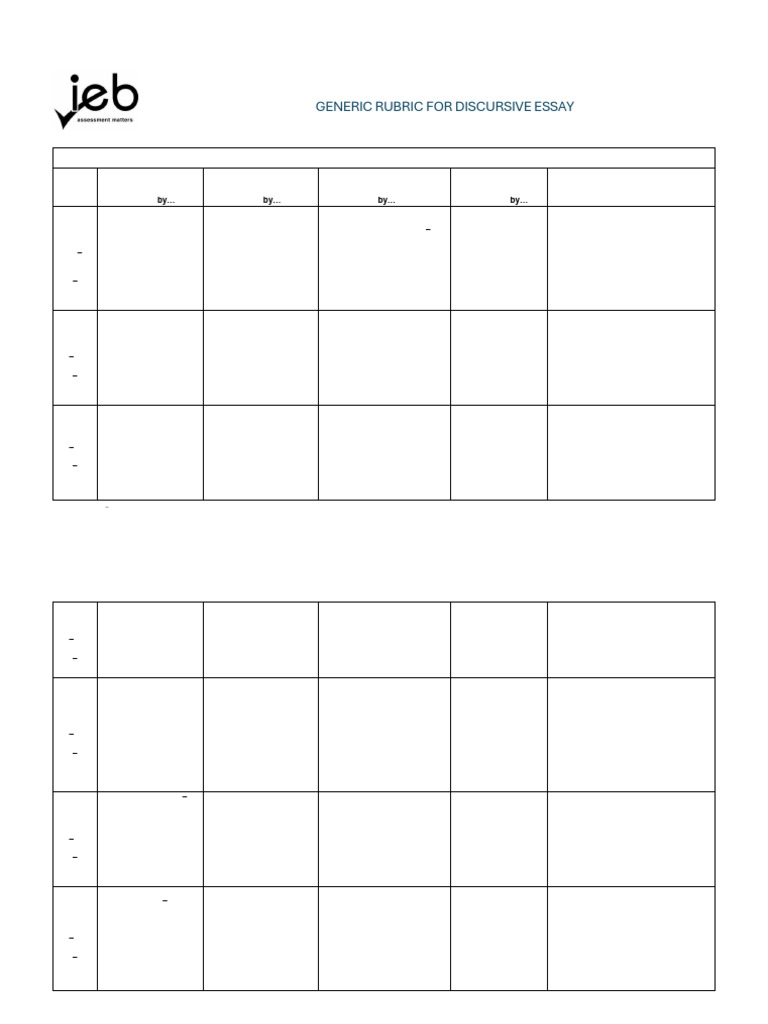 Grade 12 Discursive Essay Rubric | PDF | Essays | Argument