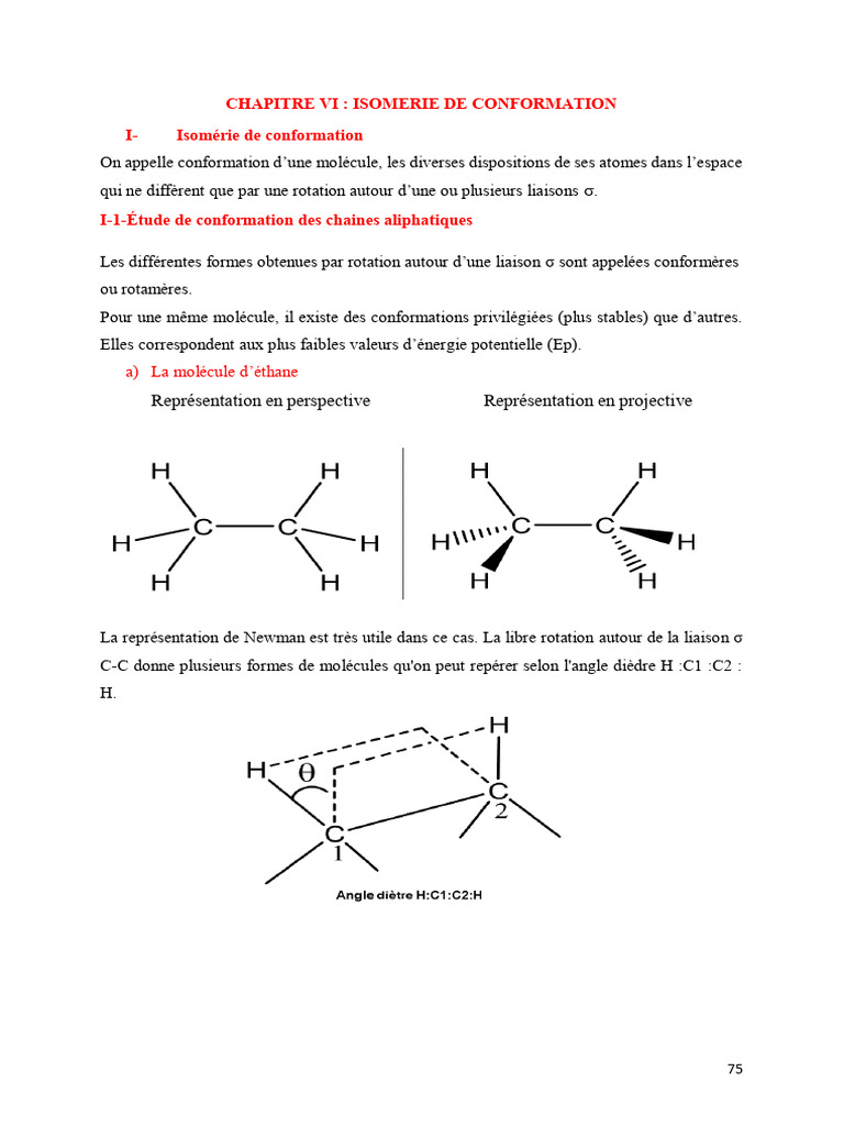 Isomérie de Conformation des Molécules | PDF | Liaison chimique | Chlore