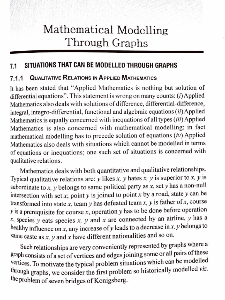 Graph-Based Mathematical Modelling | PDF | Vertex (Graph Theory ...