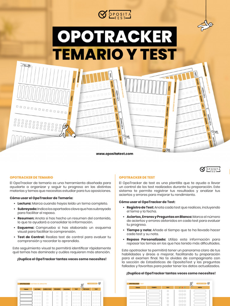 OpoTracker: Guía de Temarios y Tests | PDF