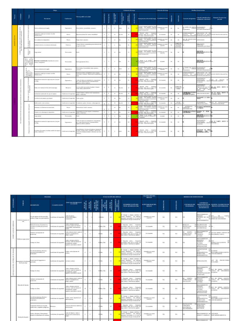 Evaluación y Control de Riesgos Laborales | PDF