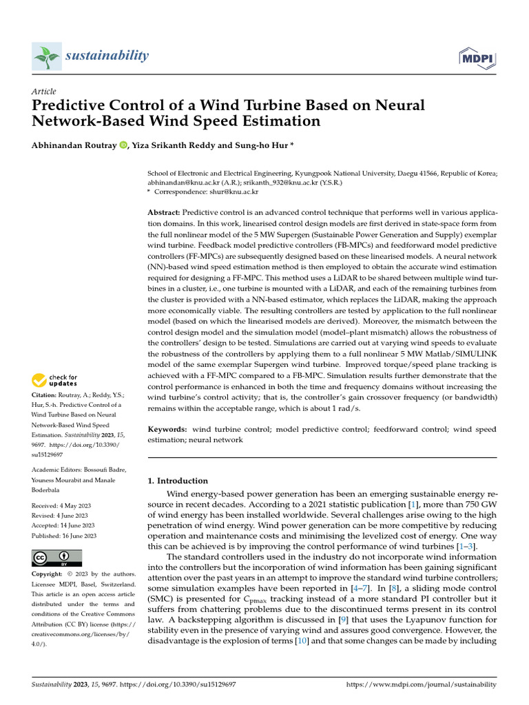 Neural Network Control for Wind Turbines | PDF | Applied Mathematics