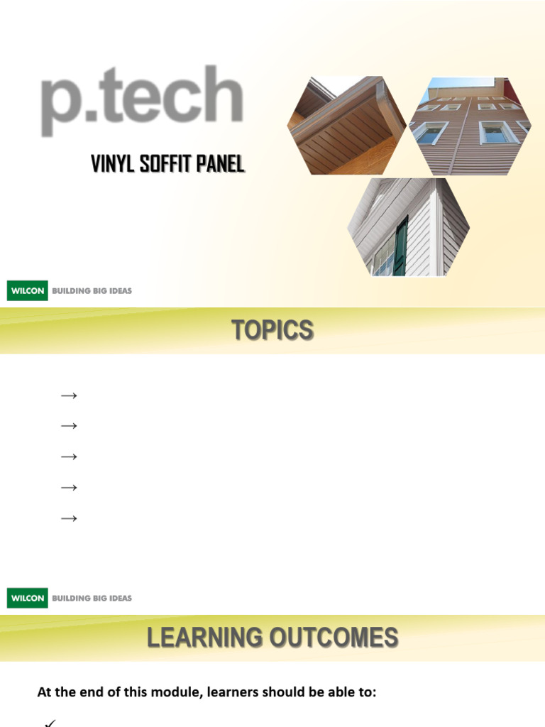P.tech Vinyl Soffit Panel Overview | PDF | Polyvinyl Chloride | Materials