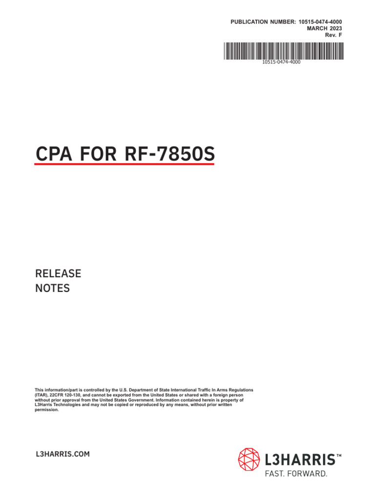 RF-7850S CPA Software Release Notes | PDF | Computer Network | Computer ...