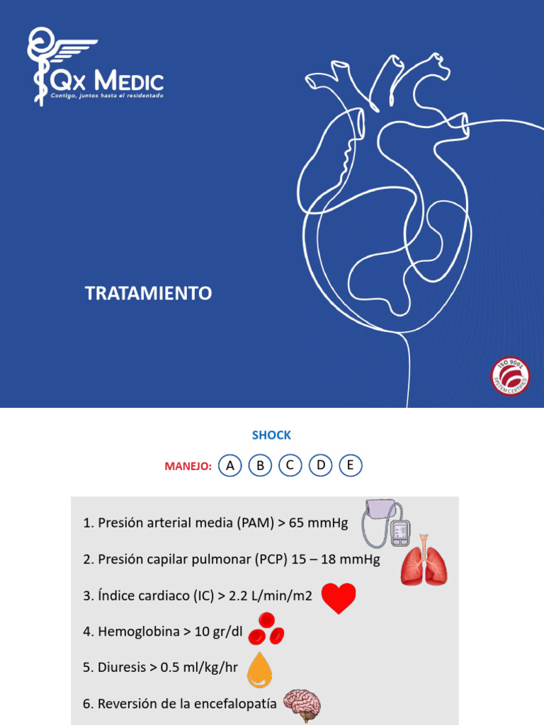 FT - CARDIOLOGÍA - 4. Shock - Tratamiento | PDF