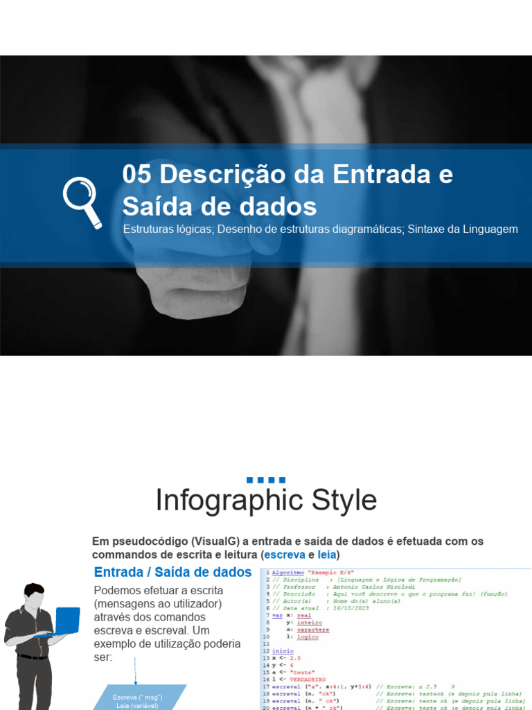 Entrada e Saída de Dados em Algoritmos | PDF | Algoritmos | Aritmética