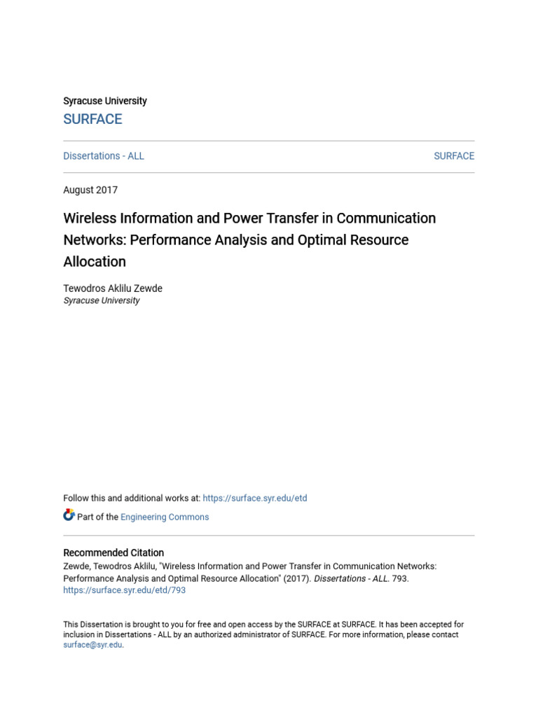 Wireless Power Transfer in Networks | PDF | Theorem | Duplex ...