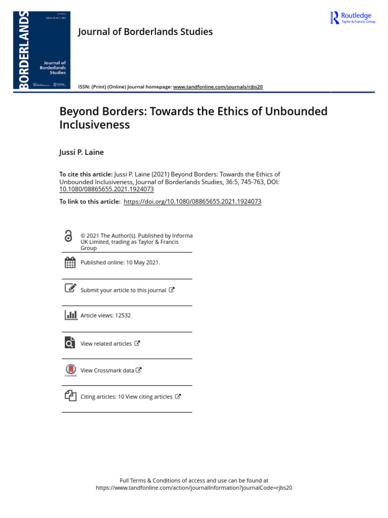 Beyond Borders Towards The Ethics of Unbounded Inclusiveness | PDF ...