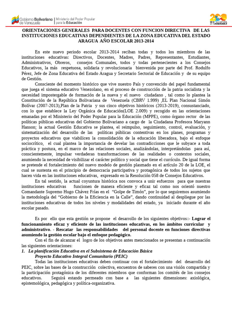 Orientaciones2013 2014 140612133230 Phpapp02 | PDF | Educación de la ...