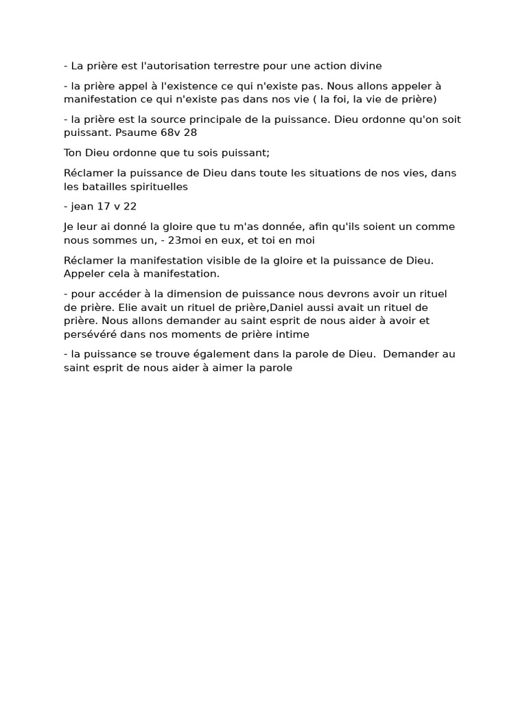 La Prière : Clé de la Puissance Divine | PDF
