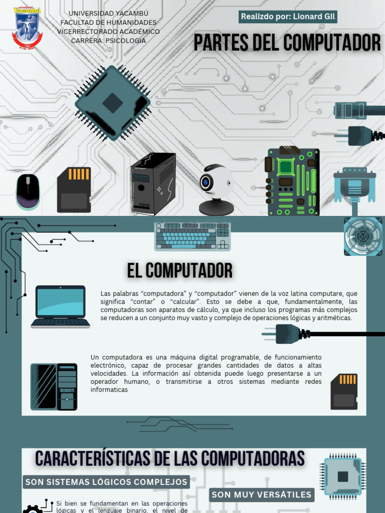 Partes y Funciones del Computador | PDF | Periférico | Hardware de la ...
