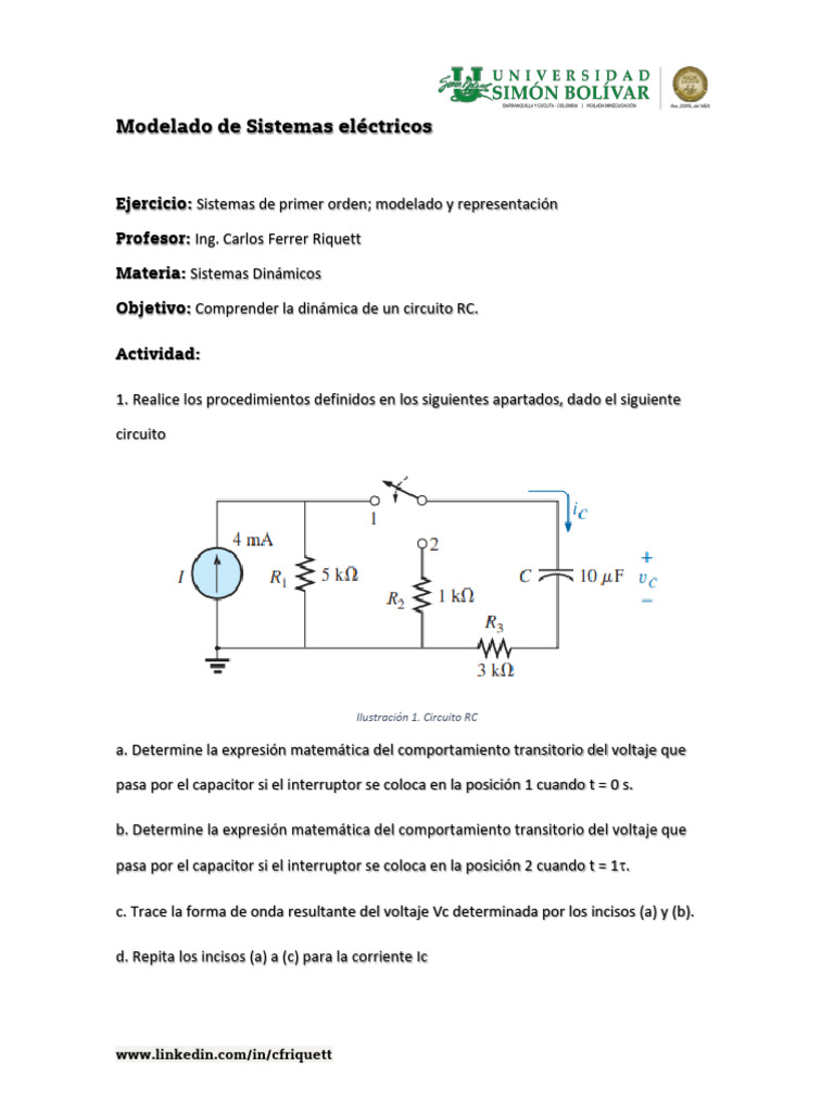 Ejercicio - 1 Circuito RC | PDF