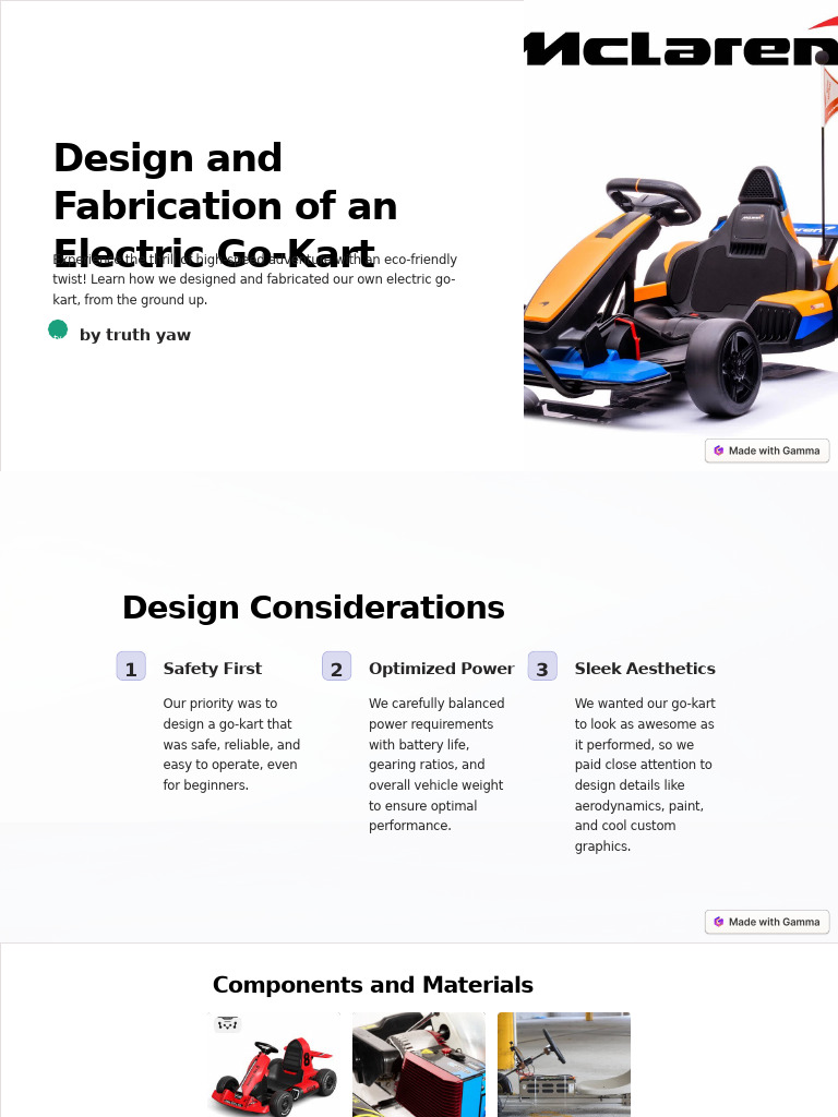 Electric Go-Kart Design & Fabrication Guide | PDF | Telemetry ...