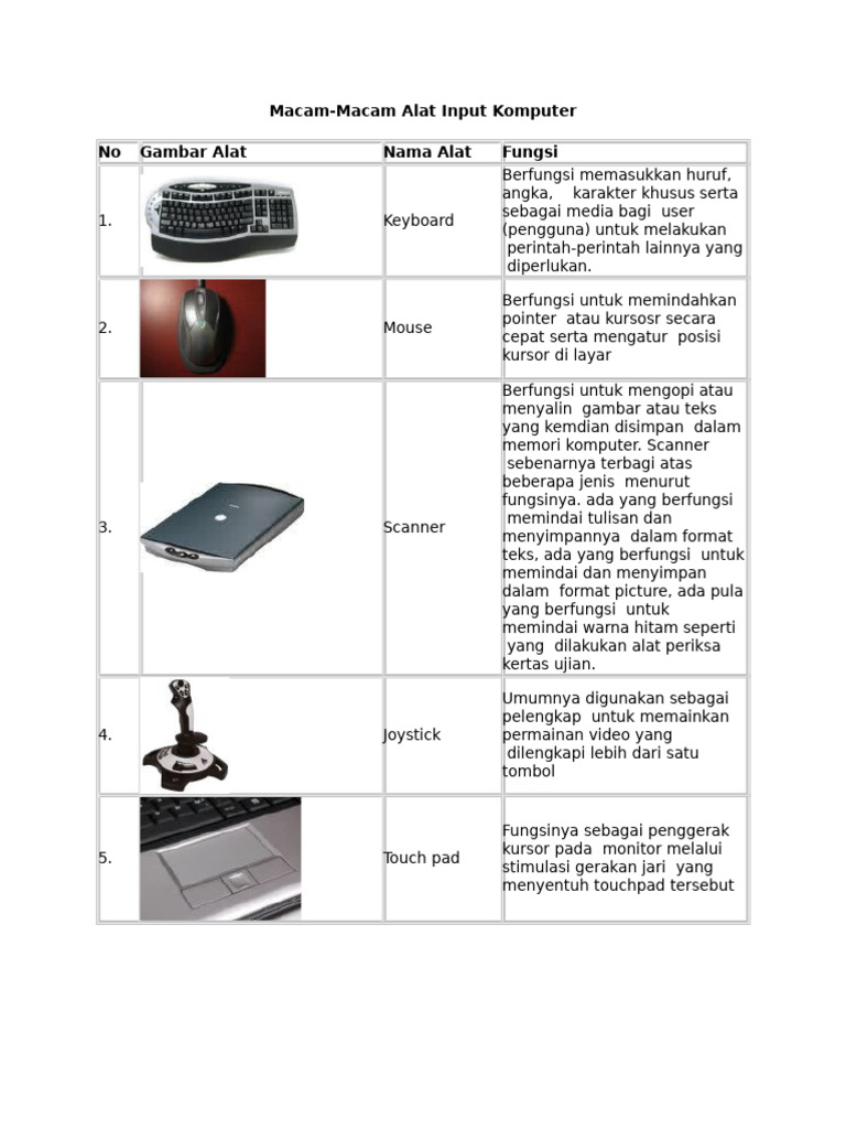 Perangkat Input Output Pemrosesan Komputer | PDF