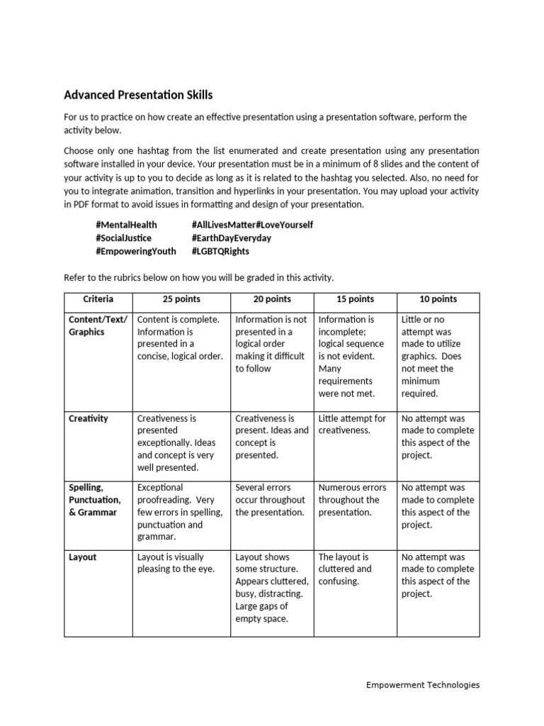 Effective Presentation Skills Guide | PDF | Page Layout