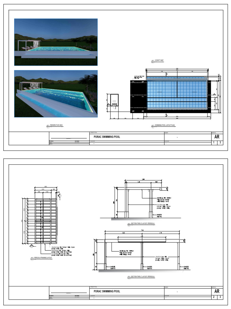 Porac Swimming Pool Archi Layout | PDF