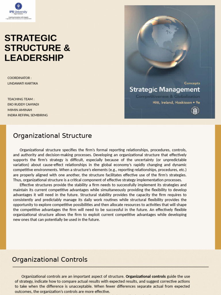 Leadership Strategy and Structure Overview | PDF | Leadership ...