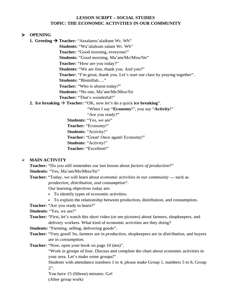 Economic Activities in Our Community | PDF | Economics | Economies