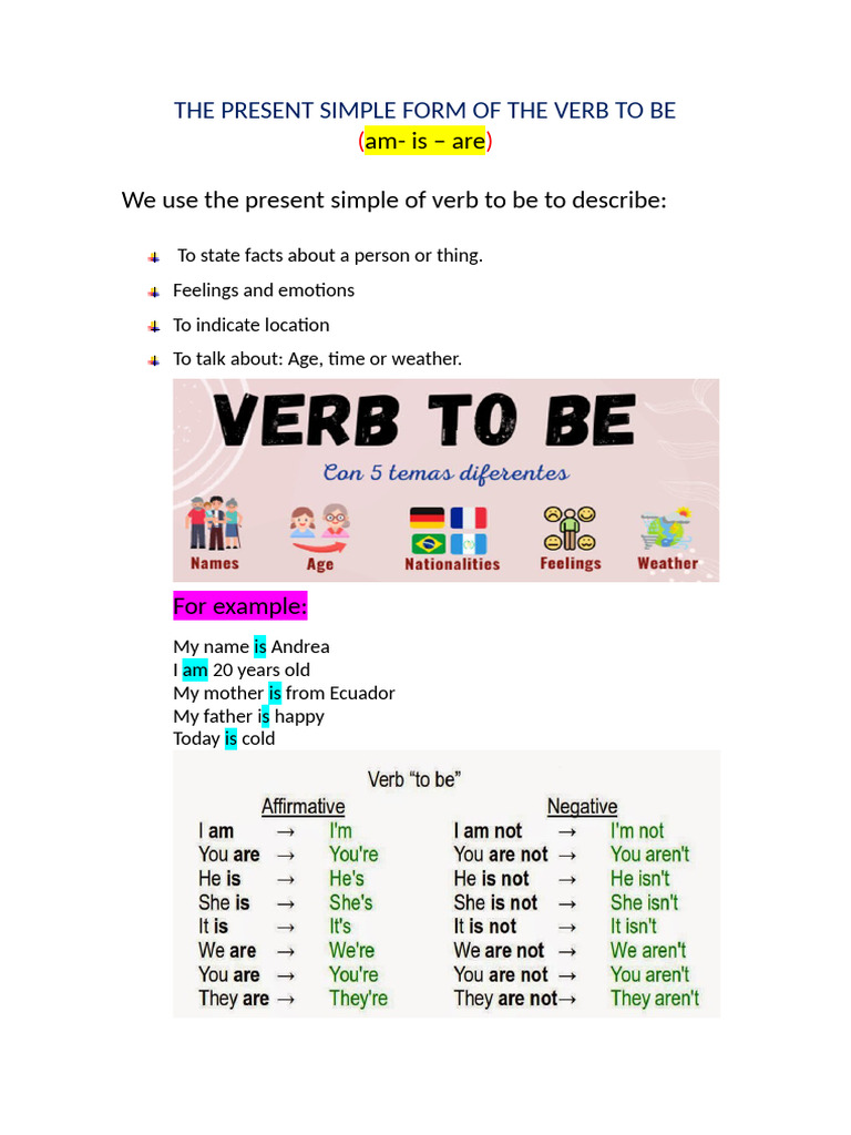 Simple Present Tense Examples | PDF