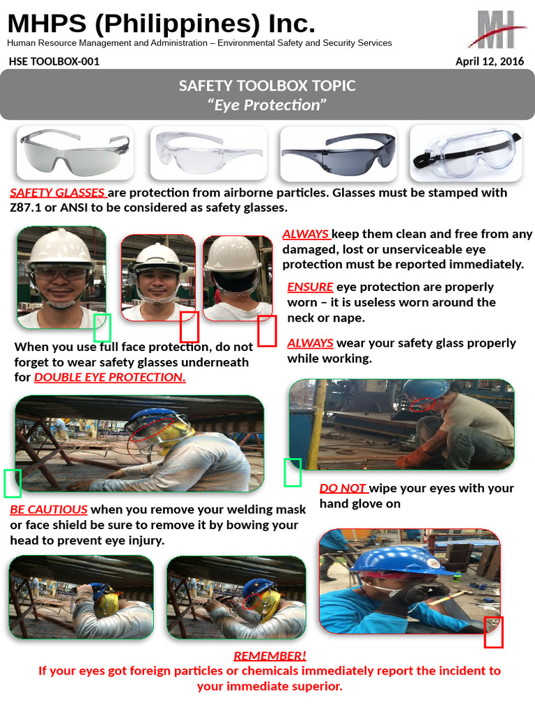 001 - Eye Protection | PDF