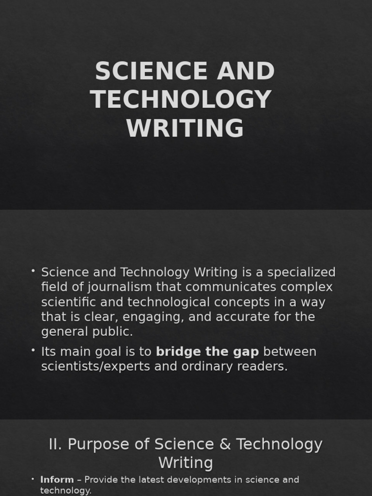 Science and Technology Writing | PDF | Science