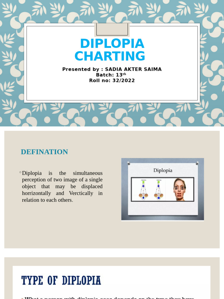Diplopia Charting Procedure Overview | PDF | Human Eye | Vision