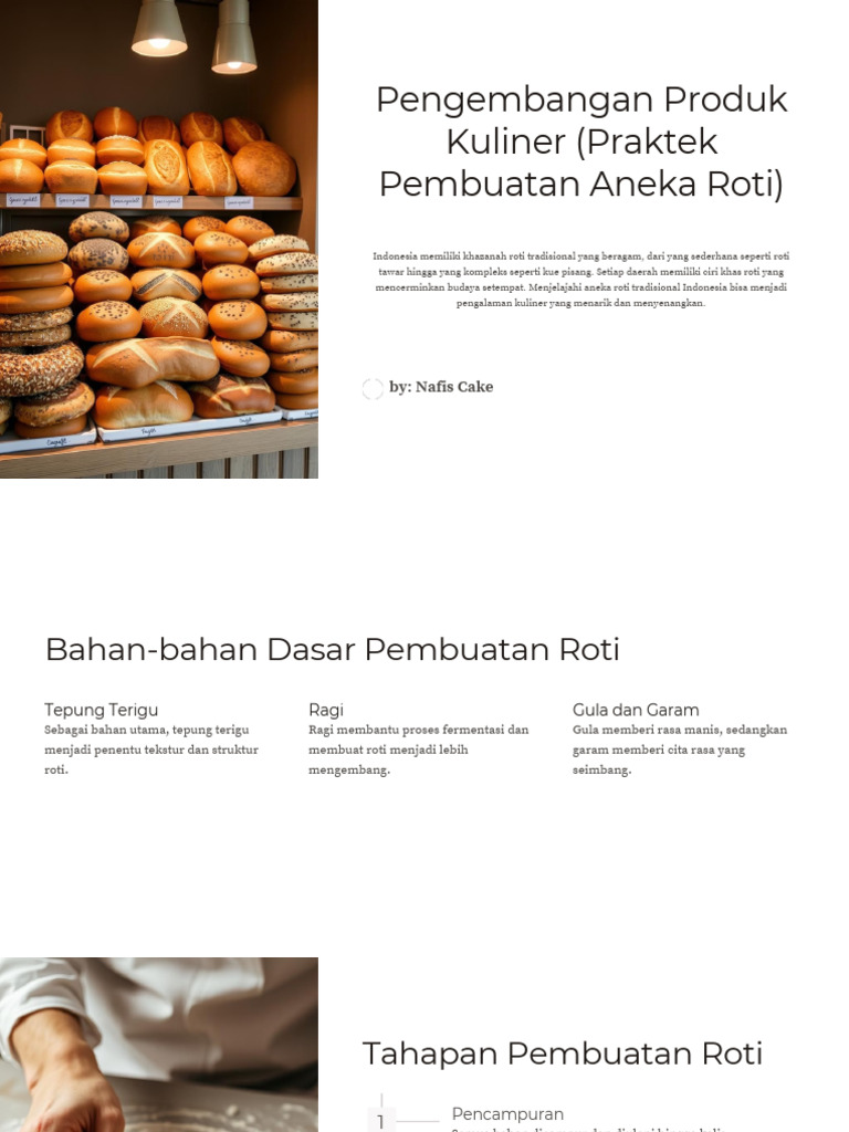 Eksplorasi Roti Tradisional Indonesia | PDF