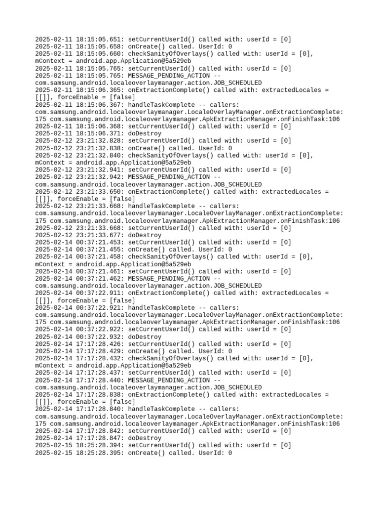 Samsung Locale Overlay Manager Logs | PDF | Android (Robot) | Mobile ...